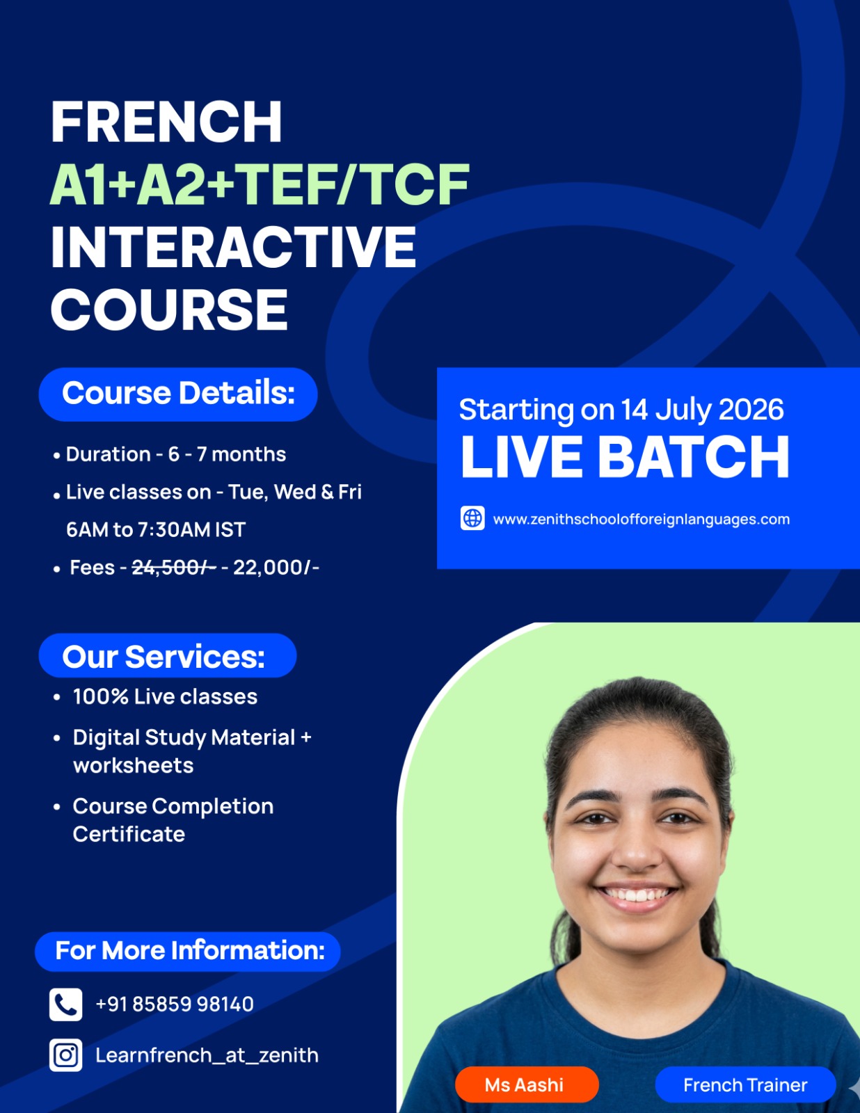 French A1+A2+TEF/TCF (Batch Starting on 14 July)