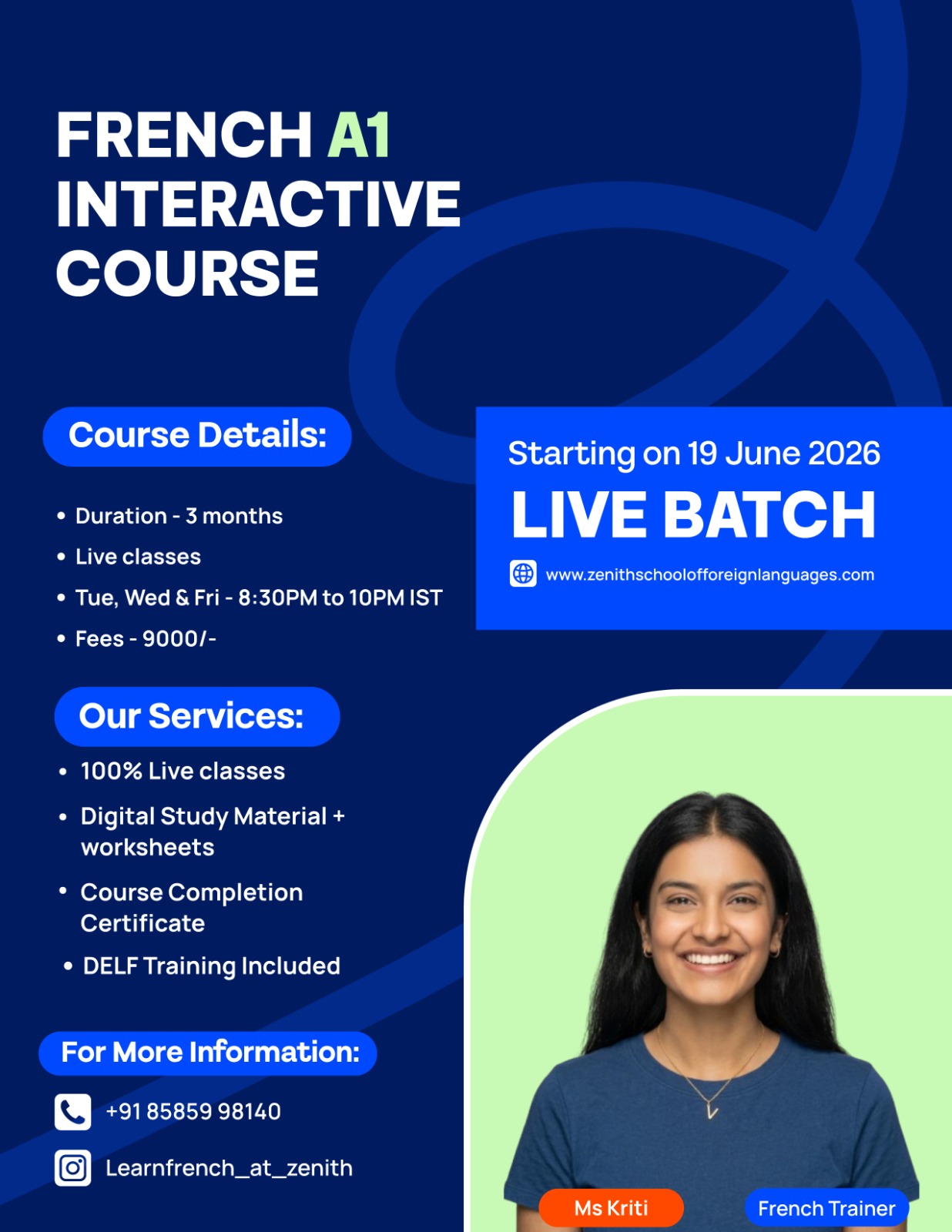 French A1 (Batch Starting on 19 June )