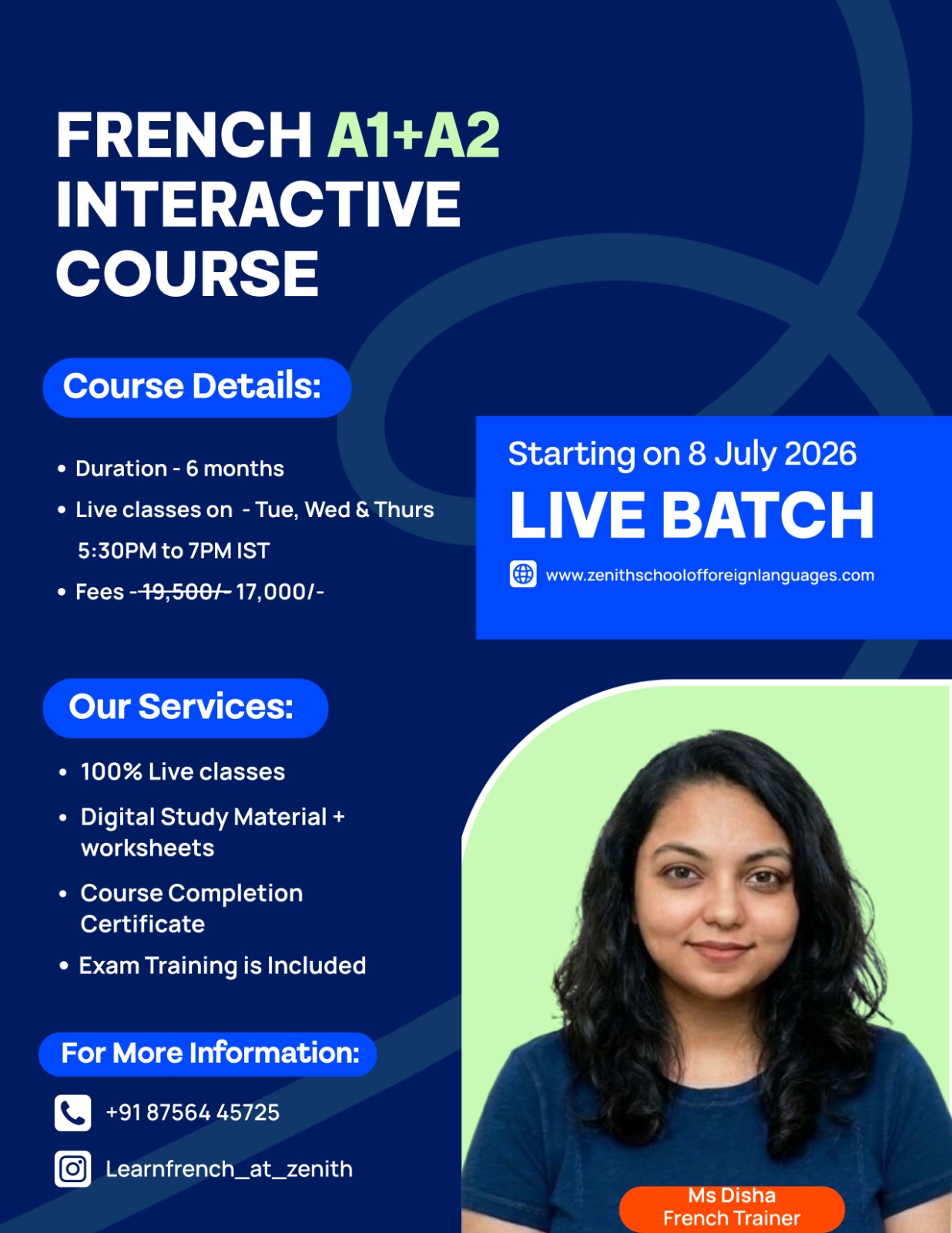 French A1+A2 (Batch Starting on 8 July )