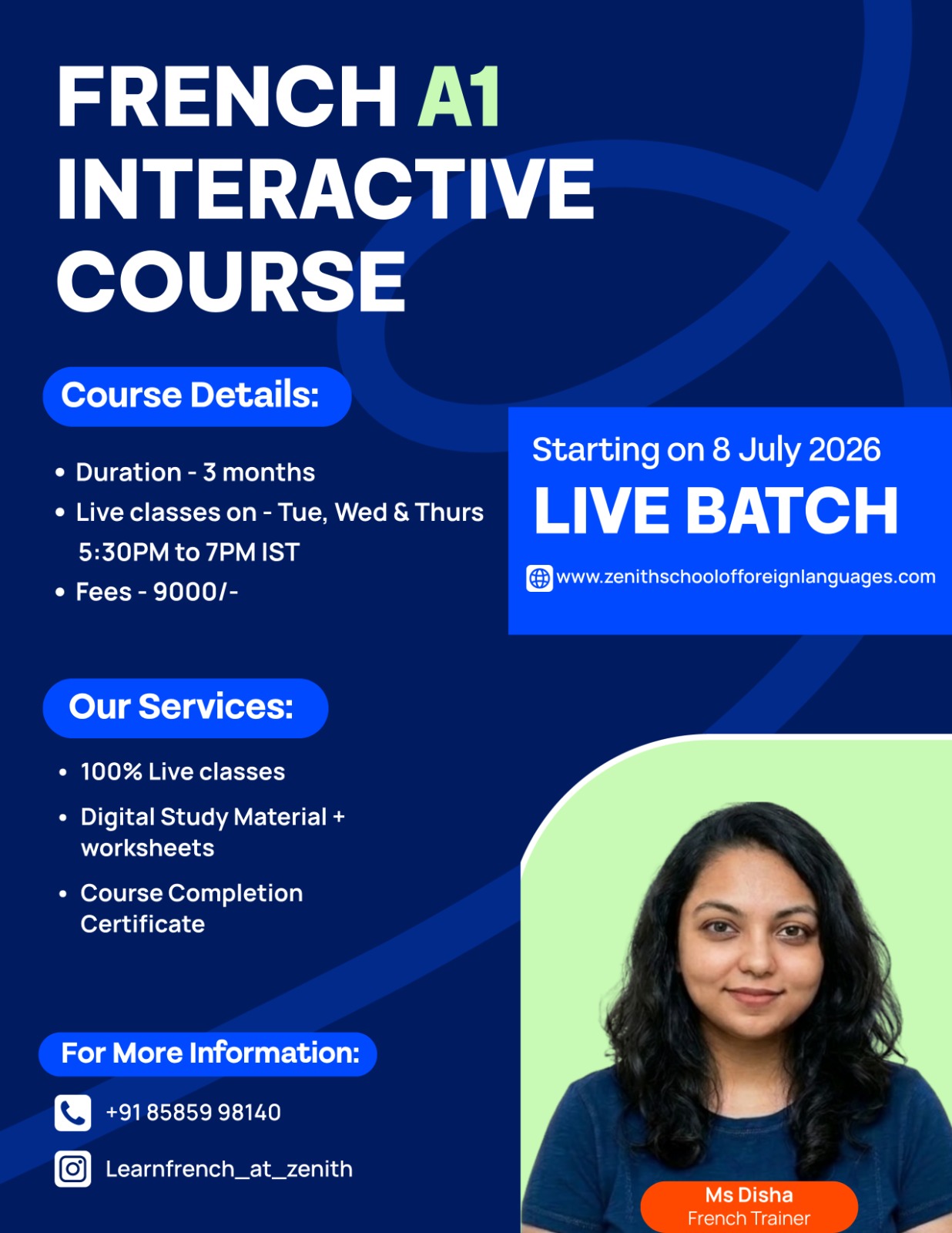 French A1 (Batch Starting on 8 July )