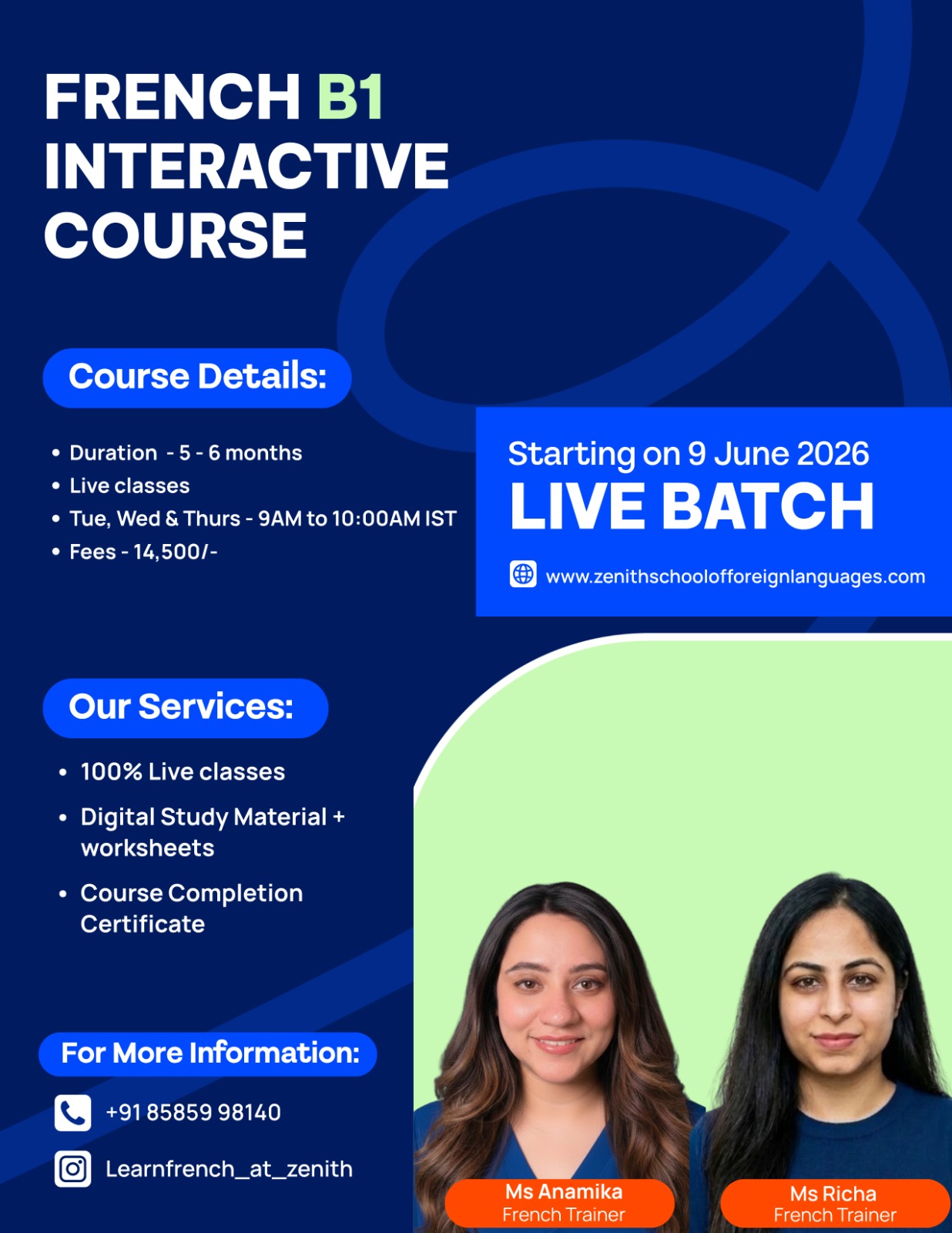 French B1(Batch Starting on 9 June )