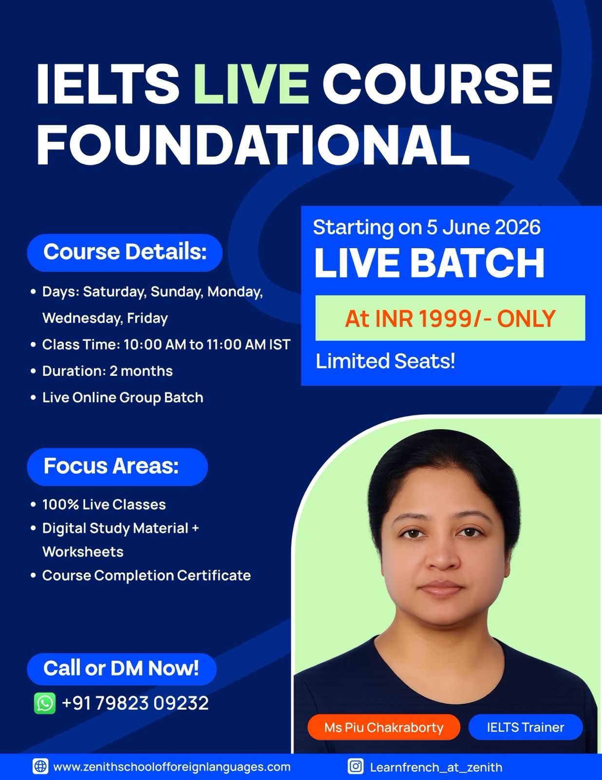 IELTS FOUNDATIONAL CLASSES (Batch Starting on 5 June)