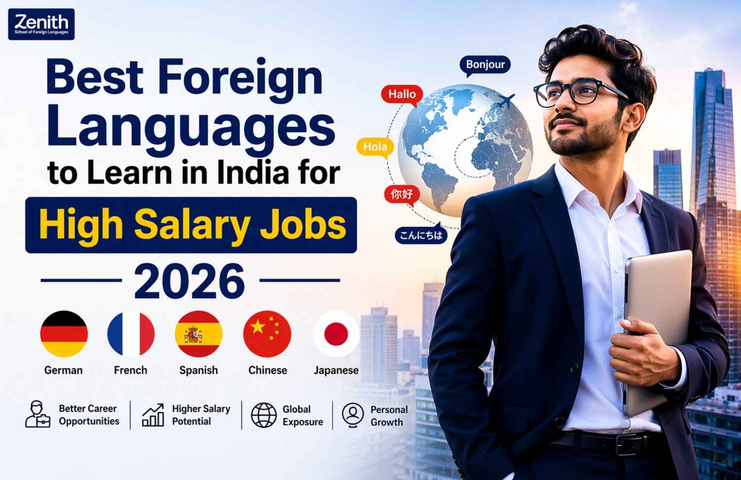 Best Foreign Languages to Learn in India for High Salary Jobs 2026 – Zenith School of Foreign Languages
