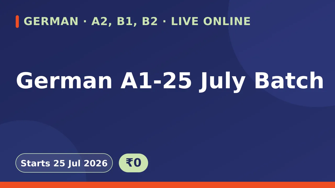 German A1-25 July Batch