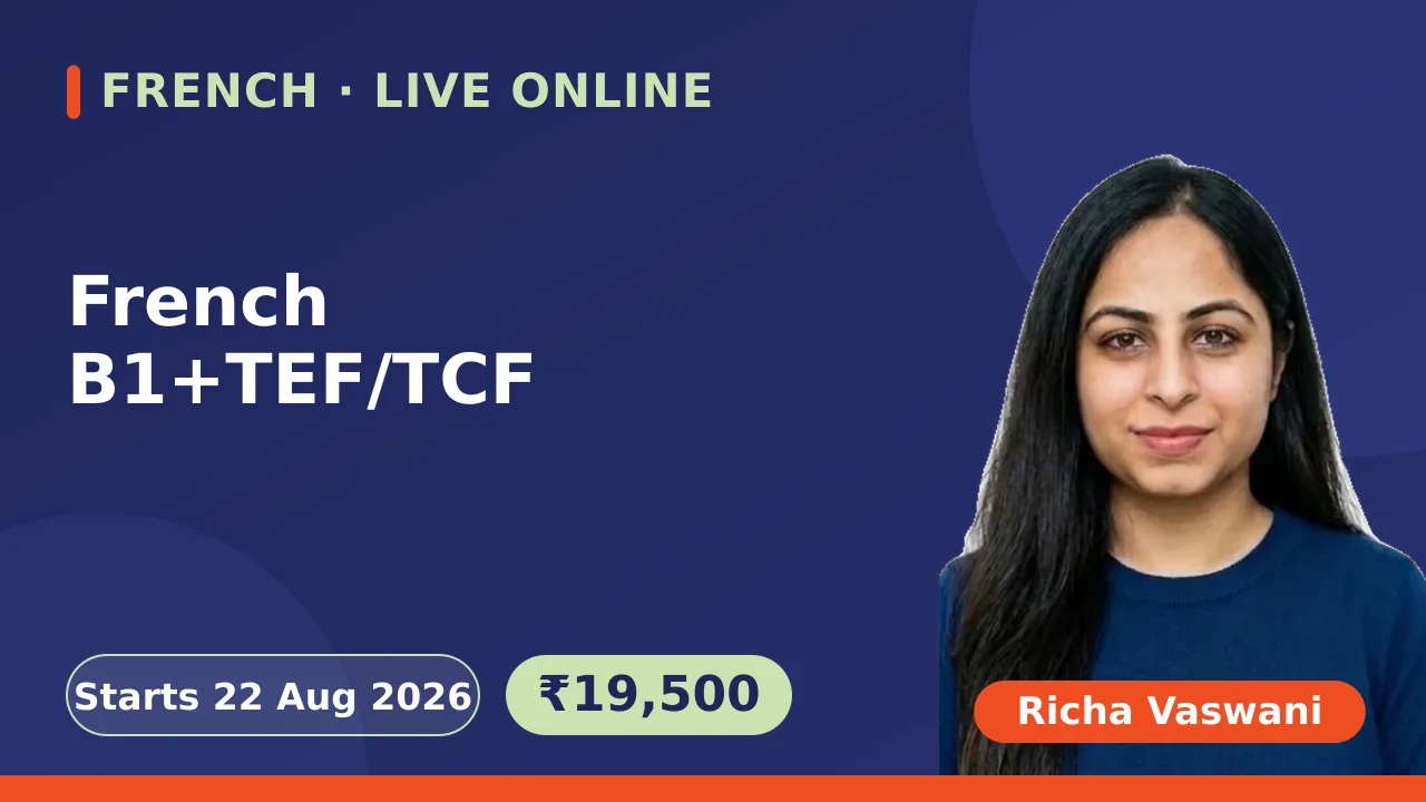 French B1+TEF/TCF-22 Aug