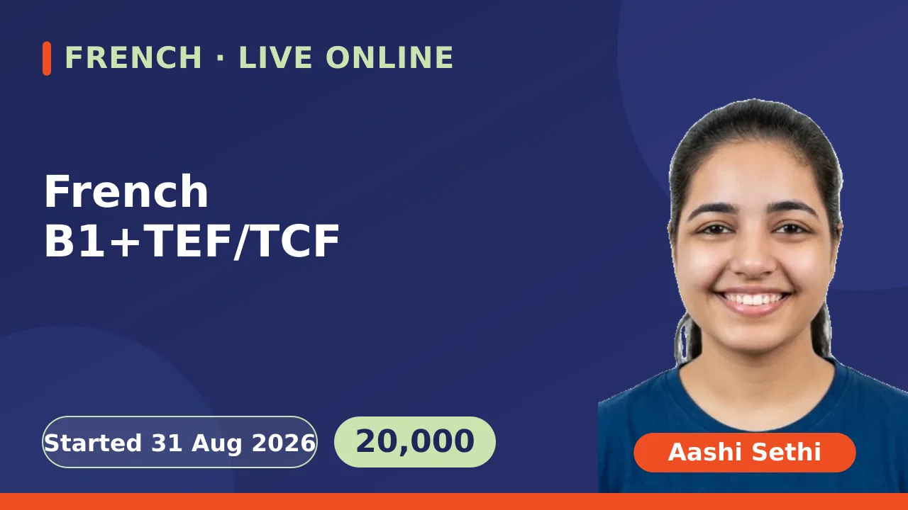 French B1+TEF/TCF - 31 Aug