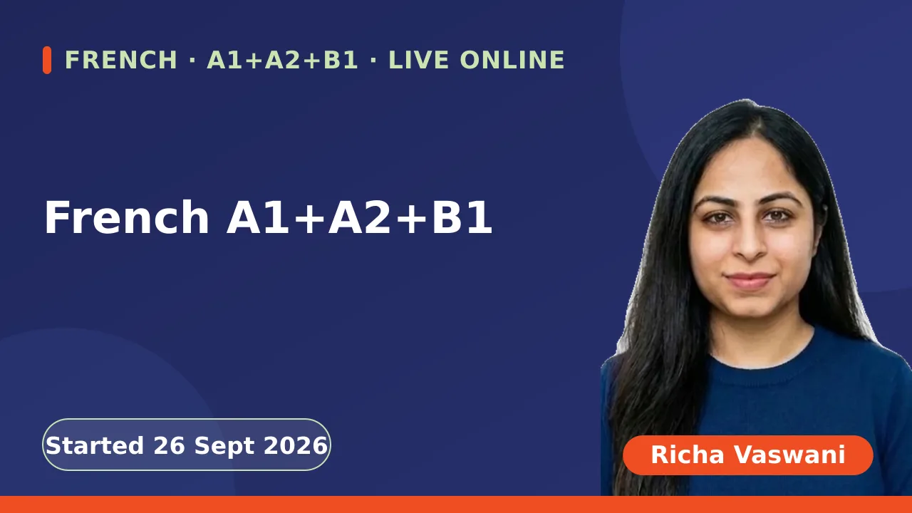 French A1+A2+B1 - 26 Sept