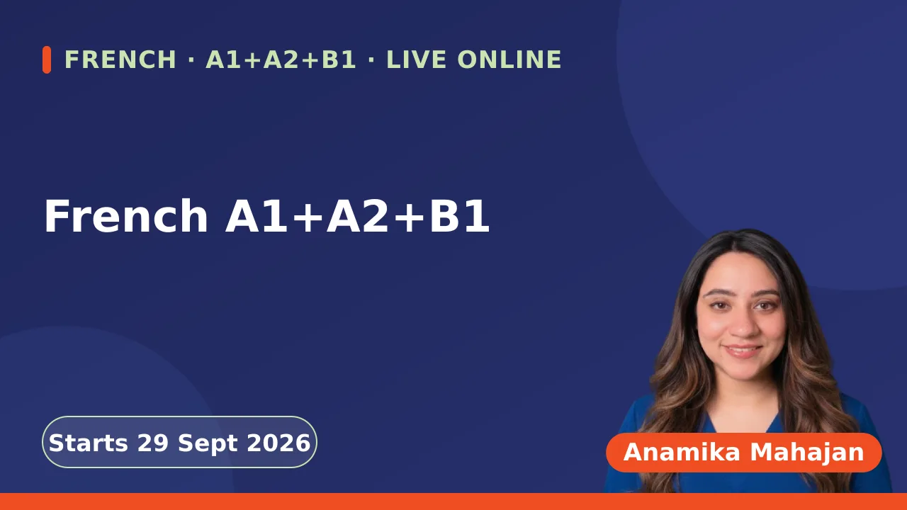 French A1+A2+B1 - 29 Sept
