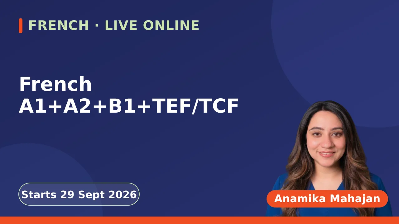 French A1+A2+B1+TEF/TCF - 29 Sept