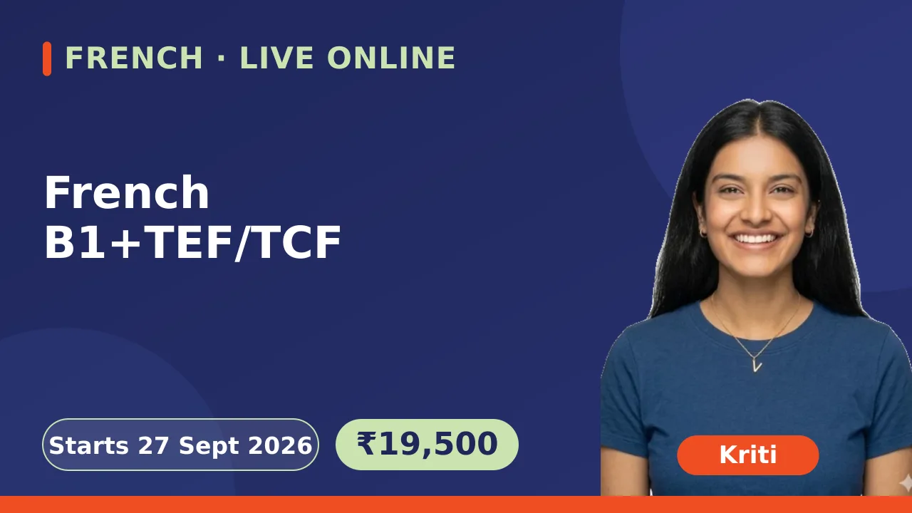 French B1+TEF/TCF-27 Sept
