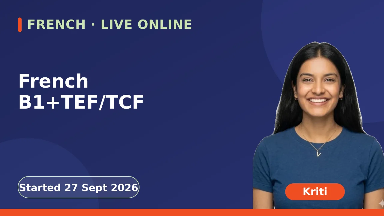 French B1+TEF/TCF - 27 Sept