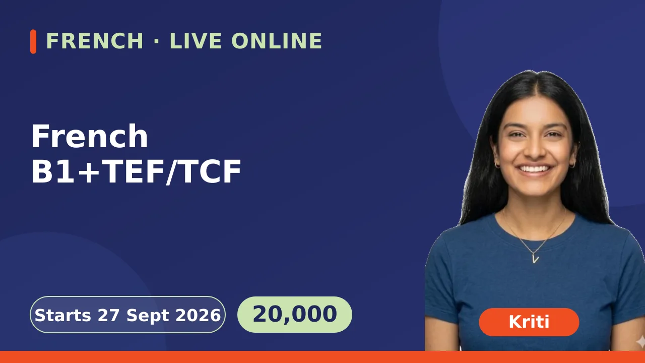 French B1+TEF/TCF - 27 Sept