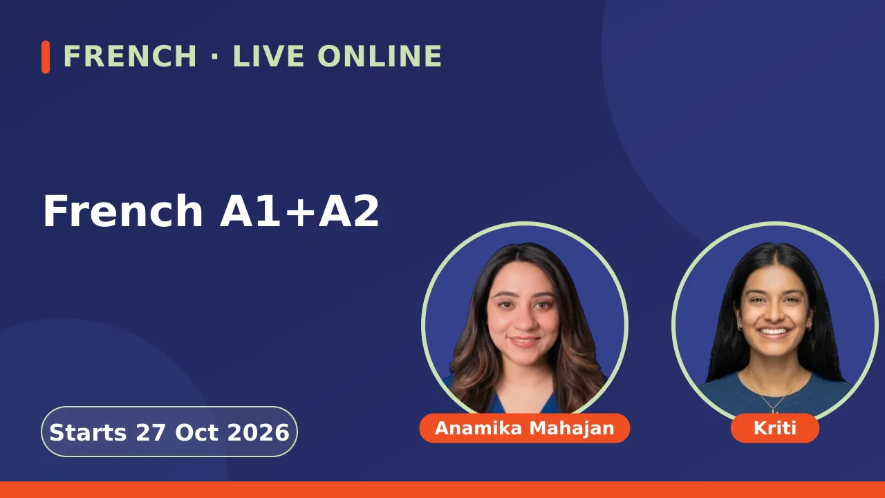 French A1+A2 - 27 Oct
