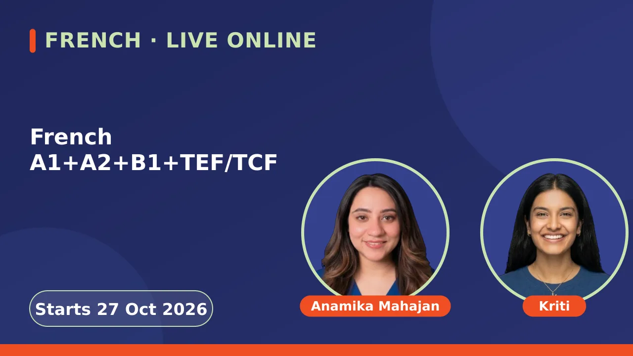 French A1+A2+B1+TEF/TCF - 27 Oct