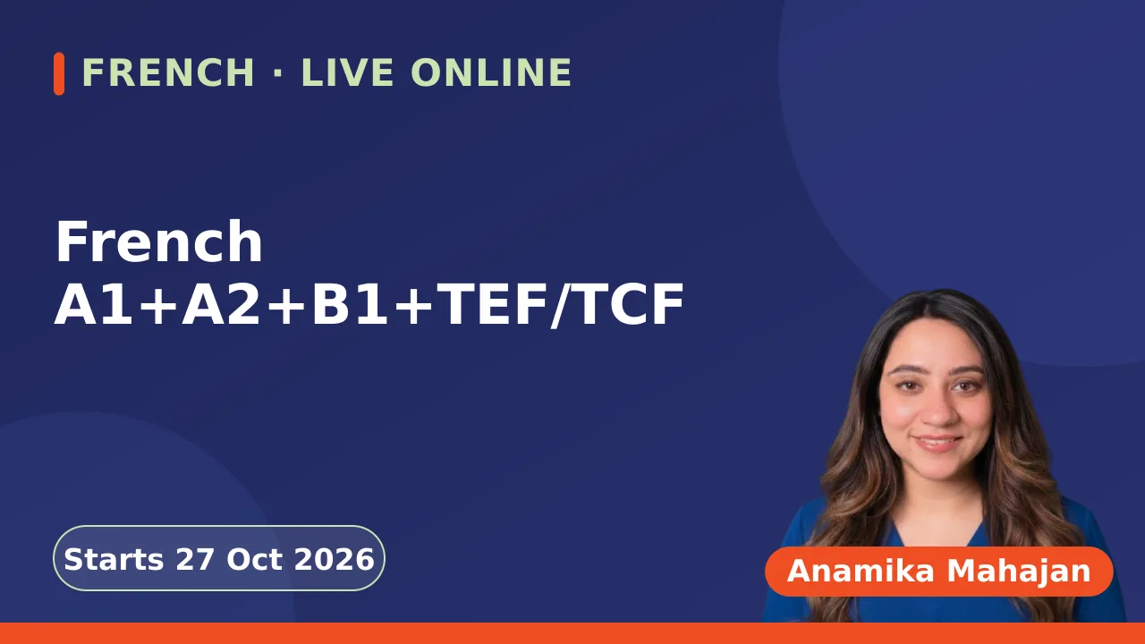 French A1+A2+B1+TEF/TCF - 27 Oct