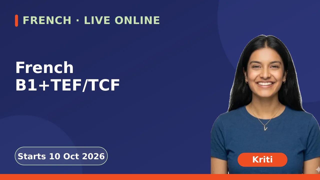 French B1+TEF/TCF - 10 Oct