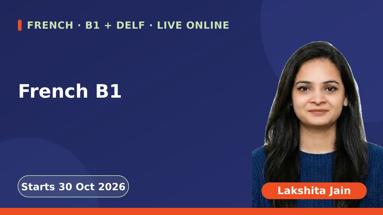French B1 - 30 Oct