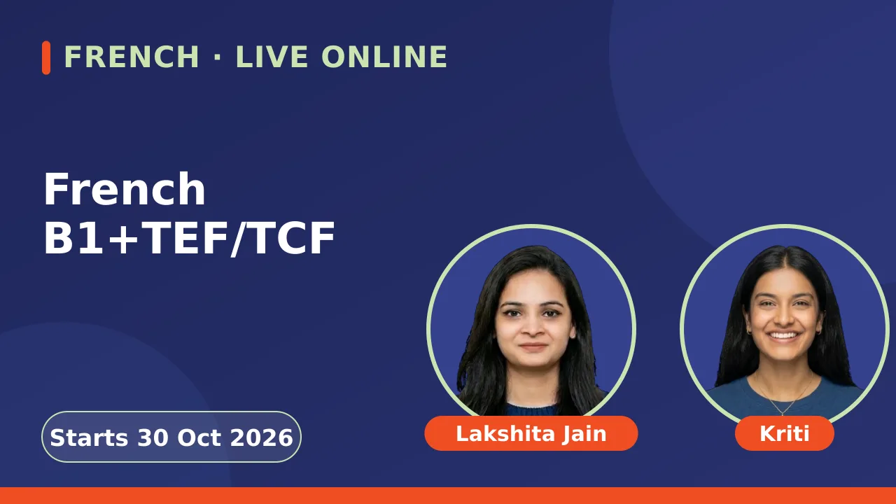 French B1+TEF/TCF - 30 Oct