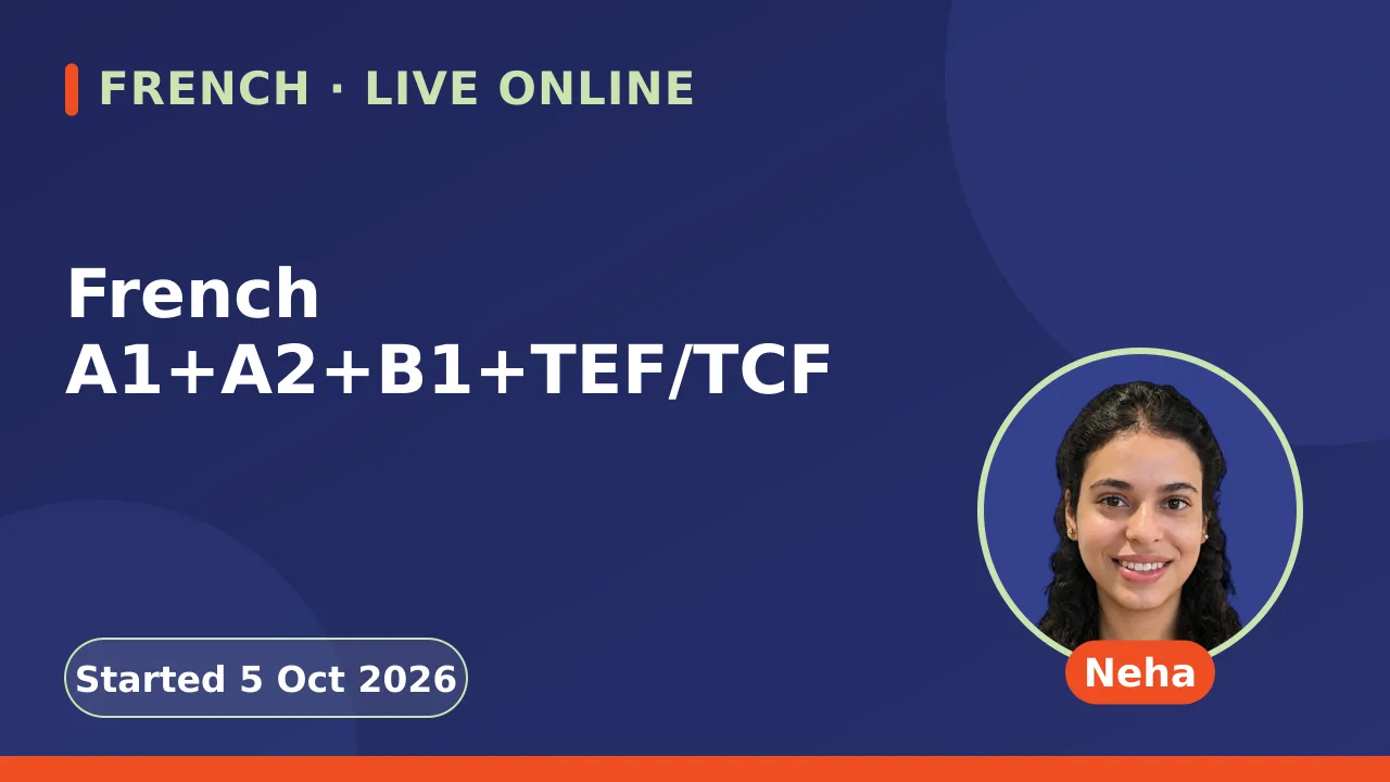 French A1+A2+B1+TEF/TCF - 5 Oct