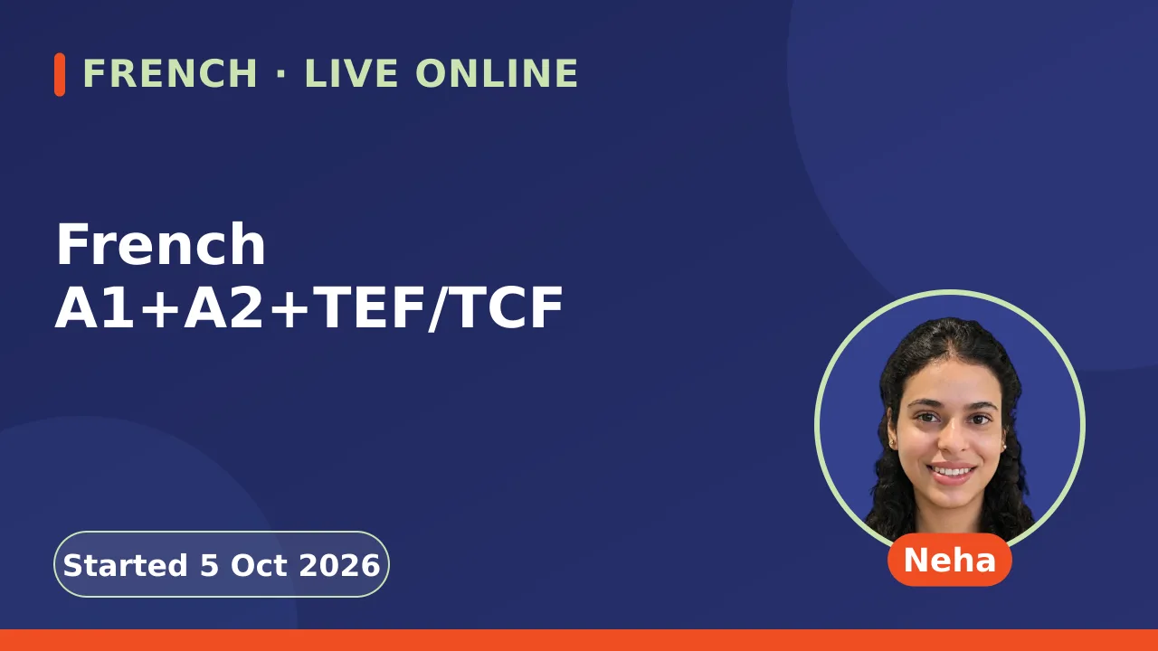 French A1+A2+TEF/TCF - 5 Oct