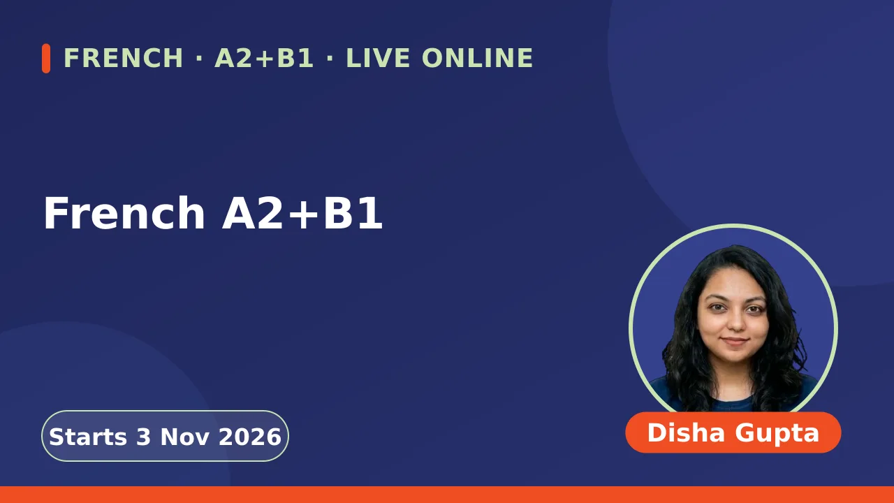French A2+B1 - 3 Nov